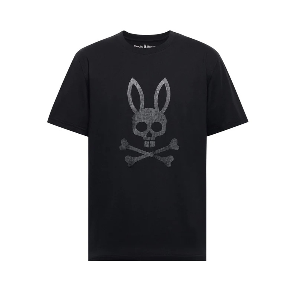 Men Leather Print Graphic Tee